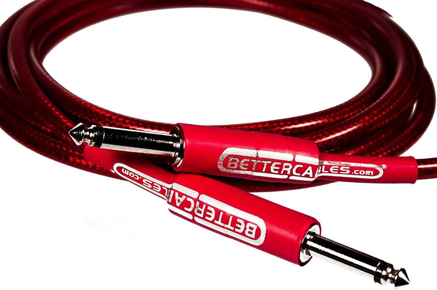 Amazon.com: Better Cables Silver Serpent Reference Guitar Cable - High-End, High-Performance, Premium Instrument Cable, 1/4-inch Straight Pure Plugs with Clear Connect - 10 Feet : Musical Instruments