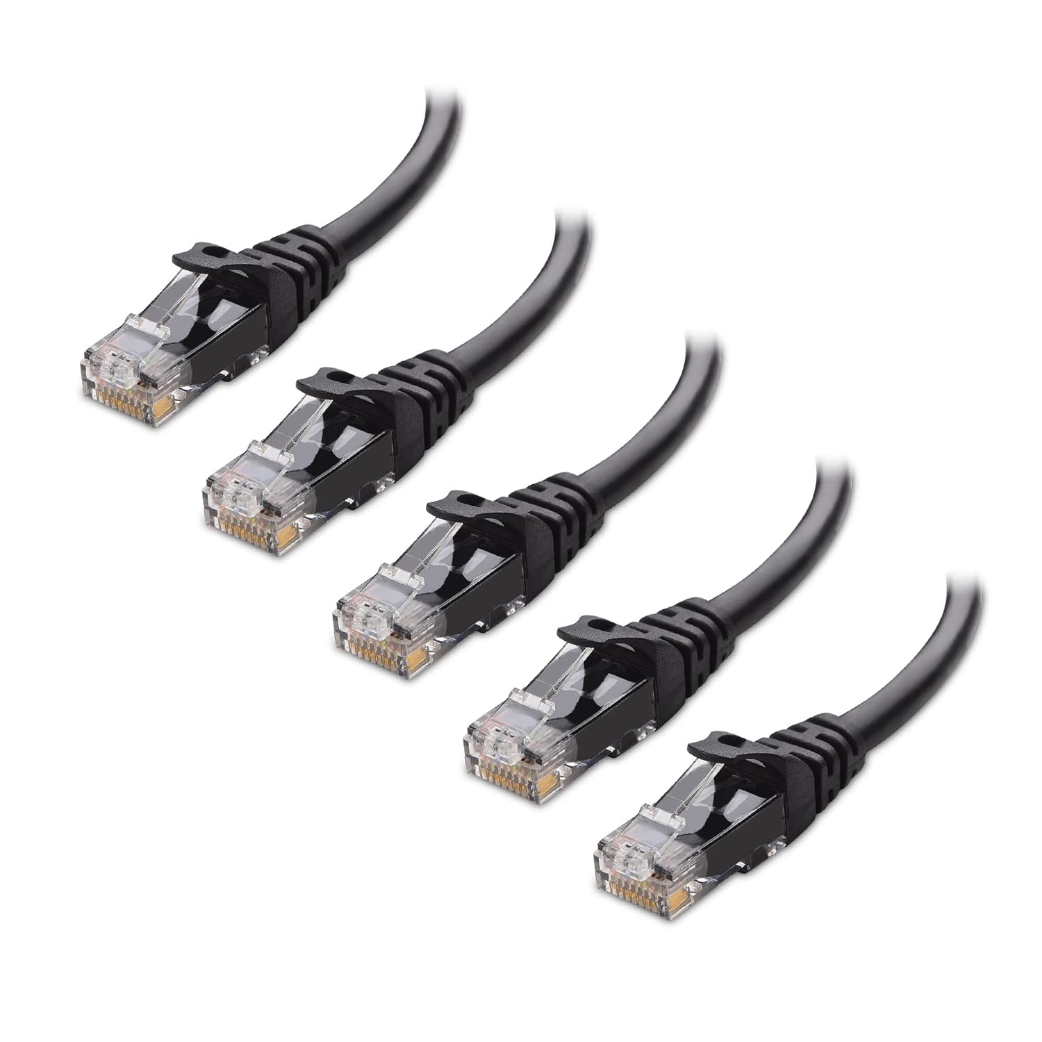Amazon.com: Cable Matters 10Gbps 5-Pack Snagless Short Cat 6 Ethernet Cable - 3ft, Cat 6 Cable, Cat6 Cord, Ethernet Cord, Black : Electronics