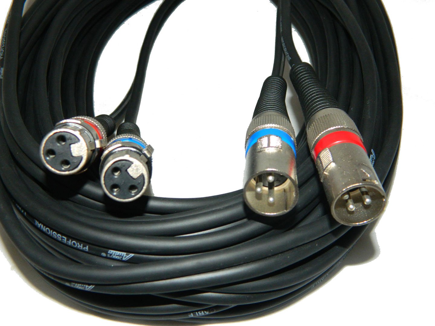 Amazon.com: Audio 2000s Dual Balanced XLR Audio Cables 50Ft : Musical Instruments