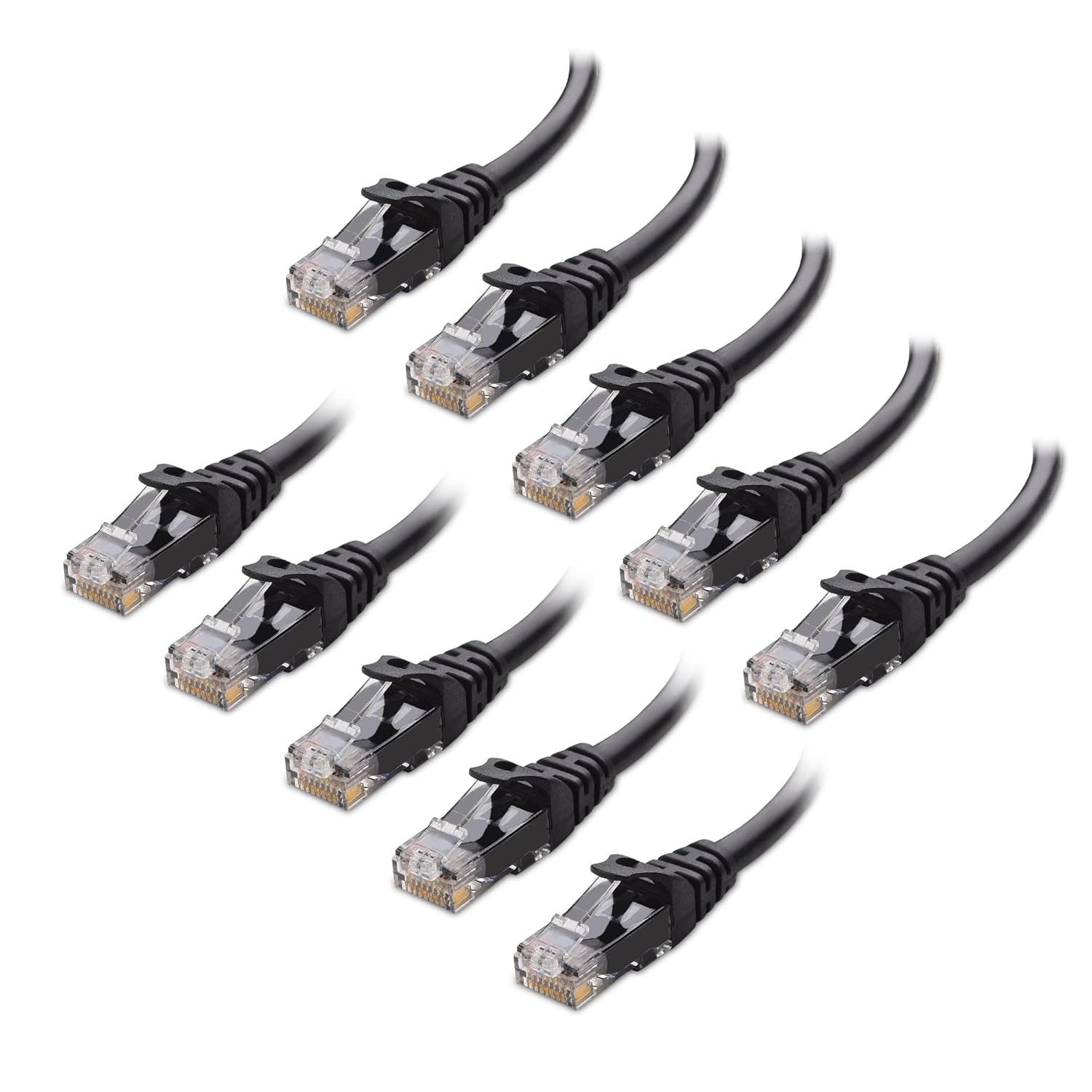 Amazon.com: Cable Matters 10Gbps 10-Pack Snagless Cat 6 Ethernet Cable - 10ft, Cat 6 Cable, Cat6 Cord, Ethernet Cord, Black : Electronics