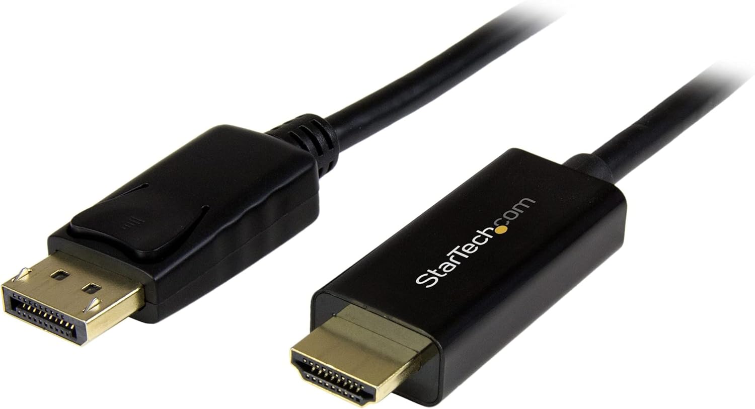 Amazon.com: StarTech.com 6ft (2m) DisplayPort to HDMI Cable - 4K 30Hz - DisplayPort to HDMI Adapter Cable - DP 1.2 to HDMI Monitor Cable Converter - Latching DP Connector - Passive DP to HDMI Cord (DP2HDMM2MB) : Electronics