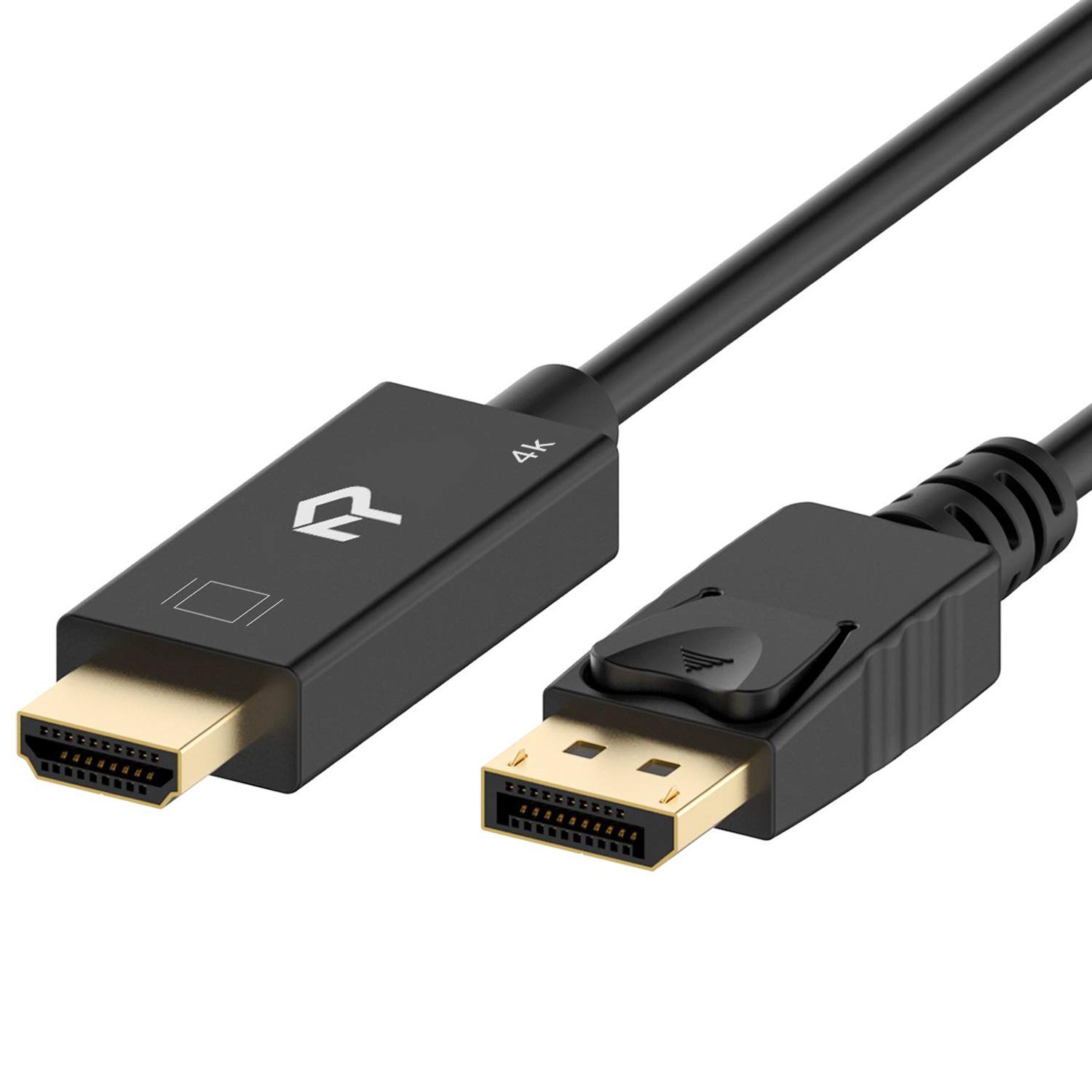 Amazon.com: Rankie DisplayPort (DP) to HDMI Cable, 4K Resolution Ready, 6 Feet (Black) : Electronics
