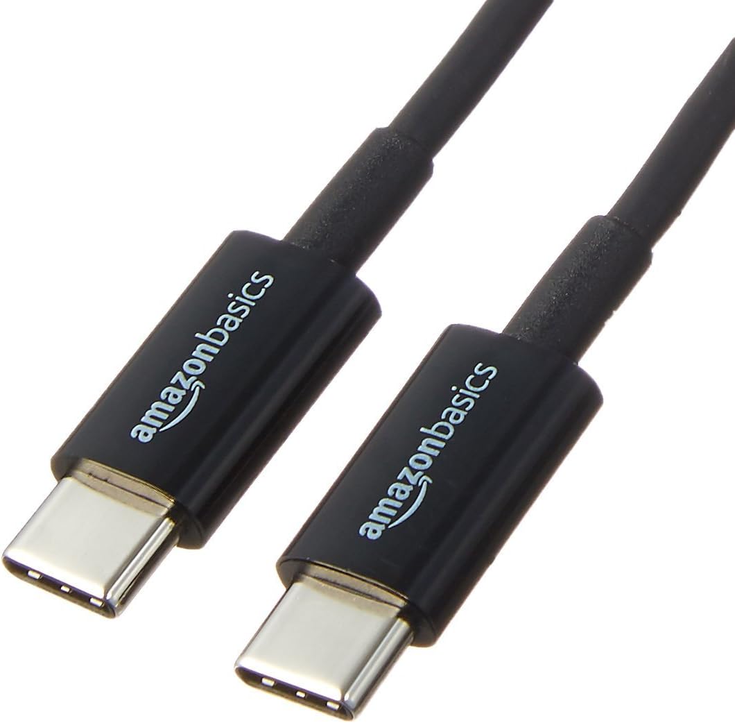 Amazon.com: Amazon Basics USB-C سے USB-C 2.0 فاسٹ چارجنگ کیبل، 480Mbps ڈیٹا ٹرانسفر سپیڈ، USB-IF سرٹیفائیڈ، Apple iPhone 16/15، iPad، Samsung Galaxy، ٹیبلٹس، لیپ ٹاپس، 6 فٹ، کالا : الیکٹرانکس