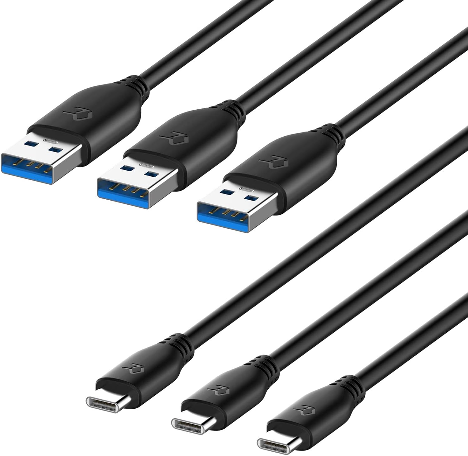 Amazon.com: Rankie USB-C to USB-A 3.0 Cable, Type C Charging and Data Transfer, 3-Pack 3 Feet : Electronics
