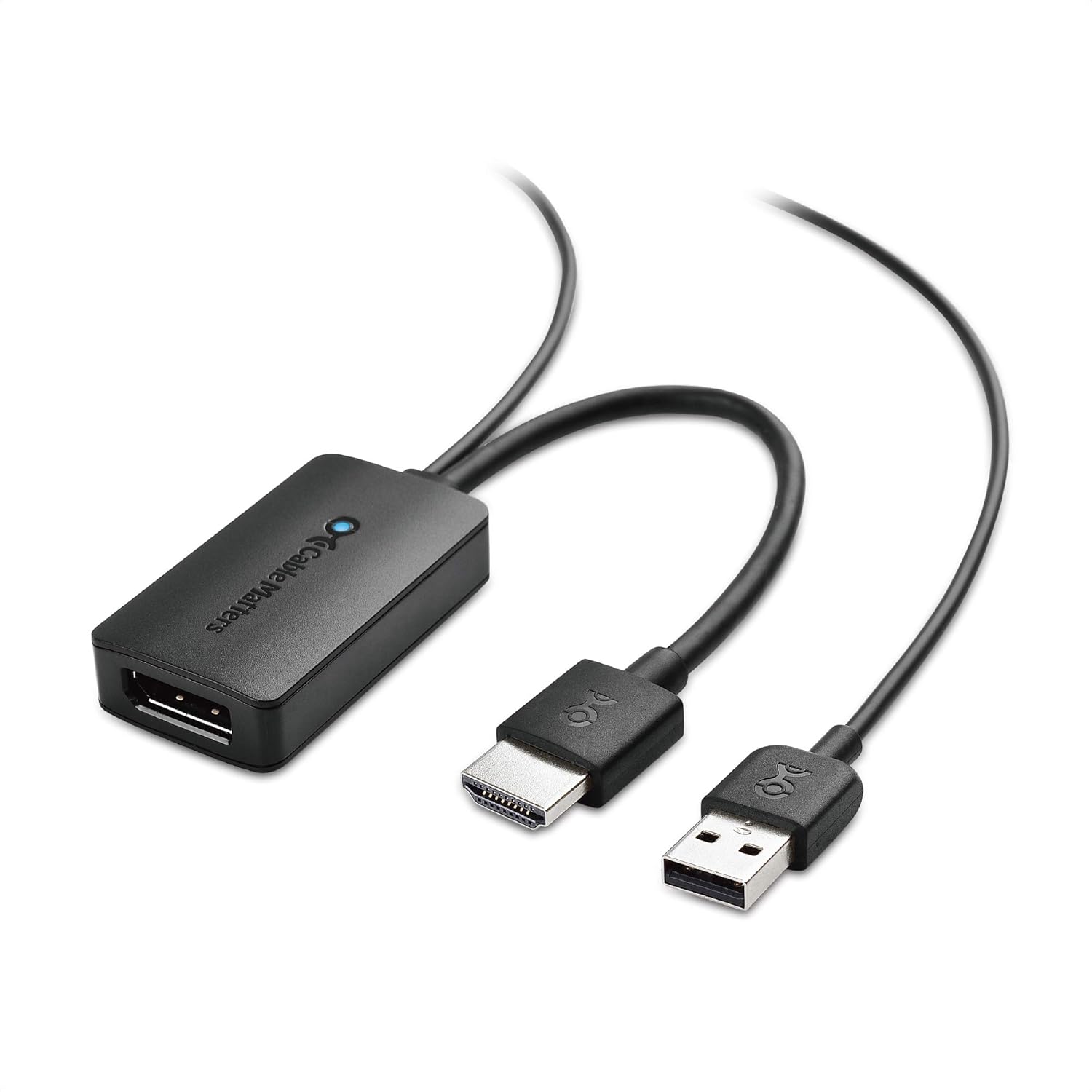 Amazon.com: Cable Matters Uni-Directional HDMI to DisplayPort Adapter for Desktop and Laptop Computers (HDMI 2.0 to DisplayPort 1.2) with 4K 60Hz Video Resolution - Not Compatible with PS5 or Xbox Series X/S : Electronics