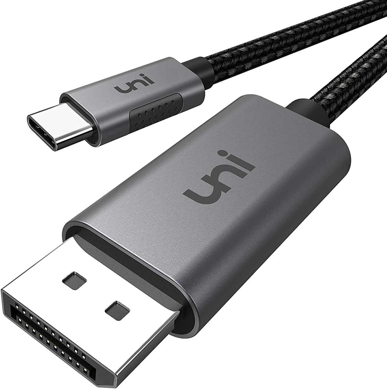 Amazon.com: uni kabel USB C do DisplayPort do biura domowego (4K@60Hz, 2K@165Hz) | Solidny aluminiowy kabel USB typu C do DisplayPort, kompatybilny z Thunderbolt 3/4, do MacBook Pro/Air, iPhone 16 Pro/Max, XPS : Elektronika