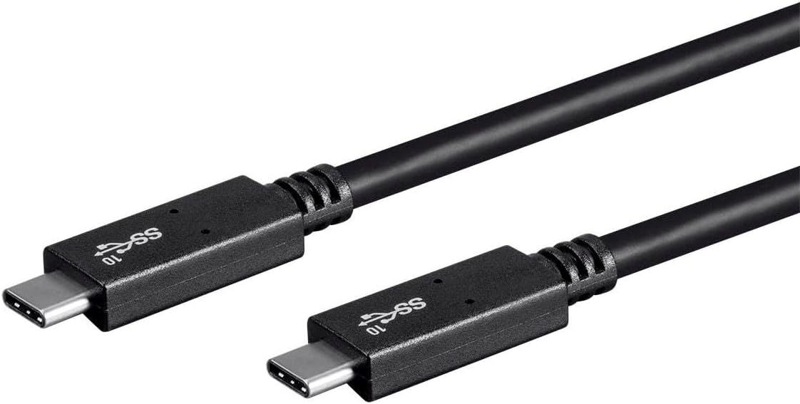 Amazon.com: Monoprice USB Type-C to Type-C 3.1 Gen 2 Cable - 10Gbps, 5 Amp, 30AWG, 1.6 Feet, Black - Essential Series : Electronics