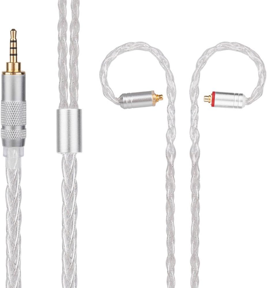 Amazon.com: YINYOO Headphone Replacement Cable Upgraded 8 Cores Silver Plated Stereo Earbuds Earphone Cable 2.5mm Balanced MMCX Cable for UE900 LZ a4 a5 Shure SE215 SE315 SE846 SE535 SE425 Earbuds(Silver-MM2.5) : Electronics