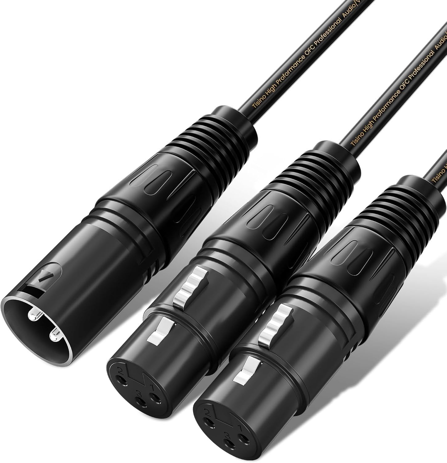Amazon.com: Tisino XLR Y-Splitter Cable, Dual Female XLR to Male Mic Combiner Y Cord Balanced Microphone Adapter Patch Cable (3 Pin 2 Female to 1 Male)-1.5 Feet : Musical Instruments