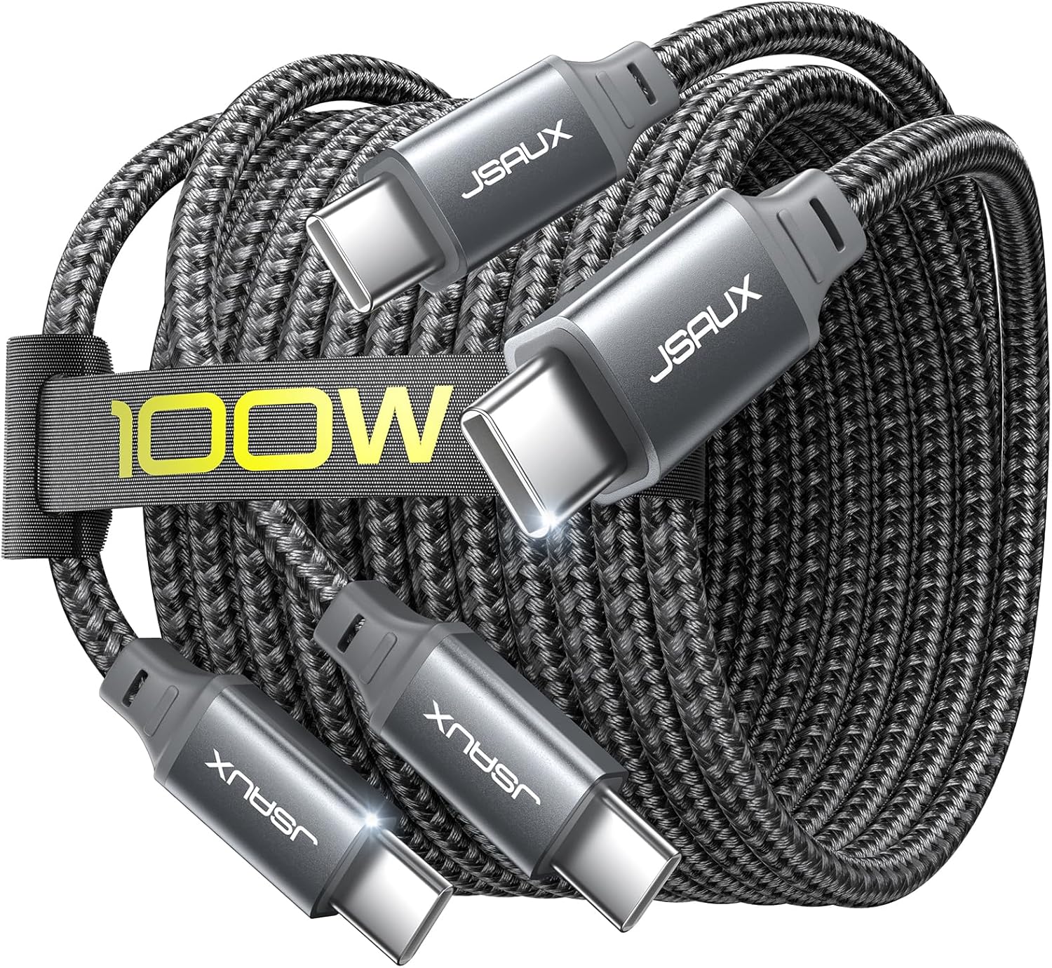 Amazon.com: JSAUX 100W USB C Cable [2-Pack 6.6FT], Type C Fast Charging Cord for iPhone 17e/iPhone 17/iPhone Air/iPhone 17 Pro/iPhone 17 Pro Max, iPhone 16/15 Series, Galaxy S/Note, MacBook Pro Air, iPad - Grey : JSAUX: Electronics