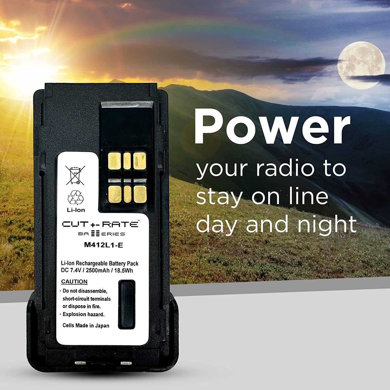 Amazon.com: Battery Compatible with Motorola APX 1000 Radio - 7.4V 2500 mAH Li-ION : Electronics