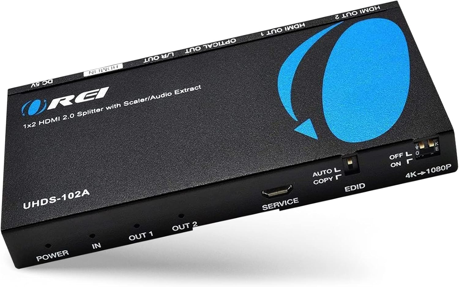 Amazon.com: OREI 1x2 2.0 HDMI Splitter with Scaler Audio Extractor 2 Ports with Full Ultra HDCP 2.4K at 60Hz & 3D Supports EDID Control - UHDS-102A : Electronics