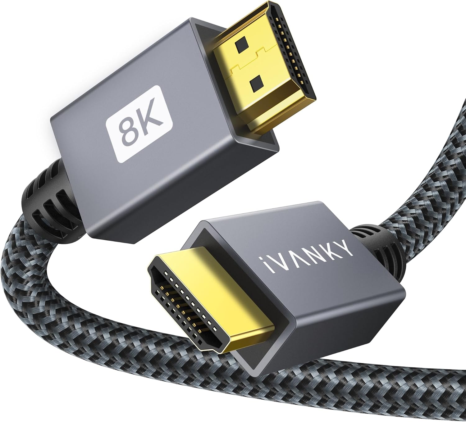 Amazon.com: IVANKY 10K 8K HDMI Cable 10 ft, 48Gbps HDMI 2.1 Cable 10ft Ultra High Speed, 8K@60Hz, 4K@120Hz, HDR/eARC/HDCP 2.2&2.3, Braided HDMI Cord 10ft Compatible for Roku TV/PS5/Xbox/Laptop/Monitor/PC/Switch : Electronics