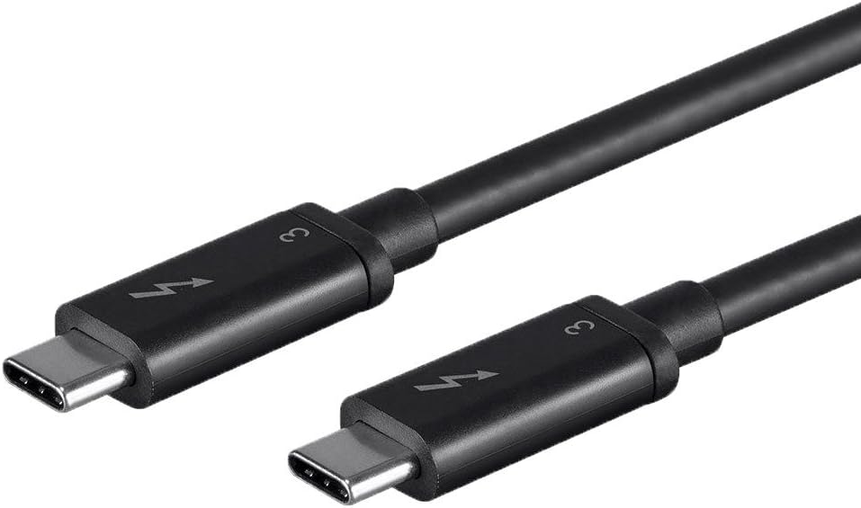 Amazon.com: Ncmoyin Thunderbolt 3 Cable 40Gbps USB C Cord 1.65ft (0.5m) 3A/60W Super Fast Data Transfer for Docks, Display, Data Storage, MacBook Pro, Dell Latitude 12 5290 2-in-1, etc (60W - 40Gb/s - 1.65ft) : Electronics