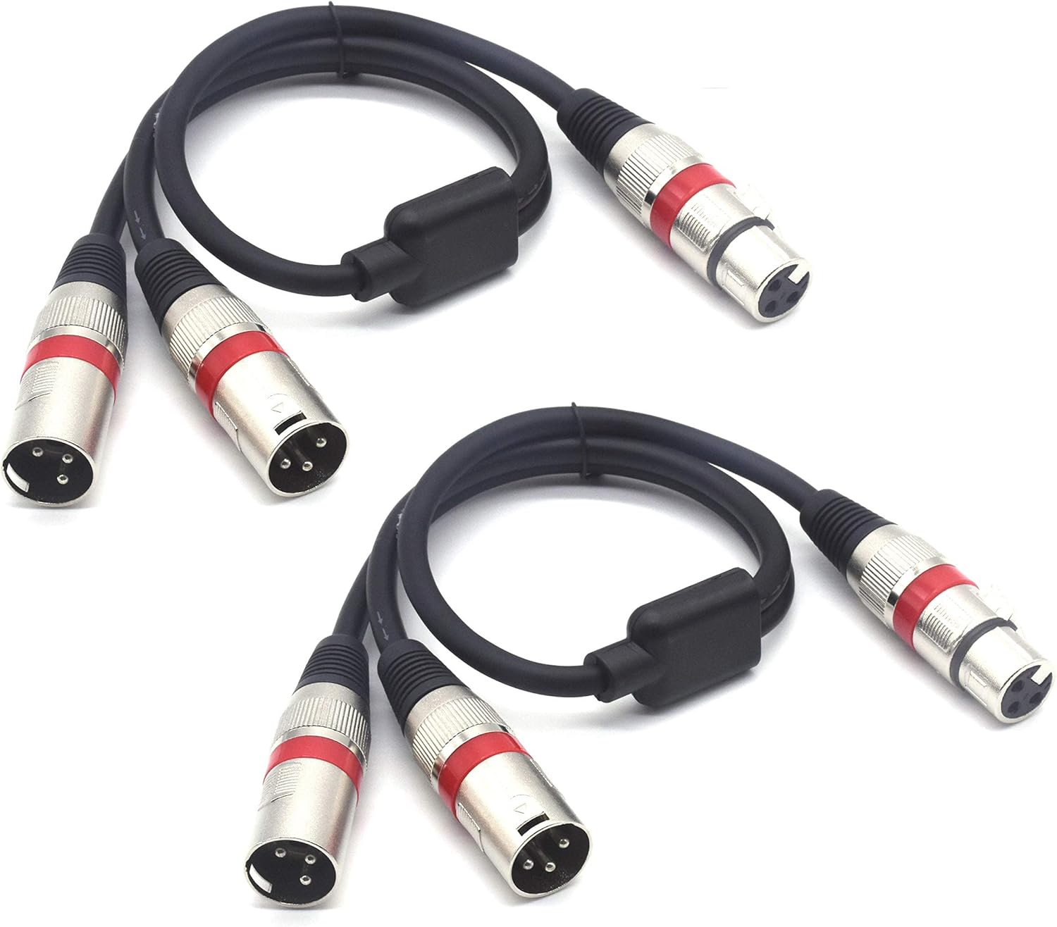 Amazon.com: SiYear XLR Splitter Cable - XLR Female to Dual Male 3 Pin Patch Y Cable Balanced Microphone Splitter Cord Audio Adapter (50CM-2PACK) : Musical Instruments