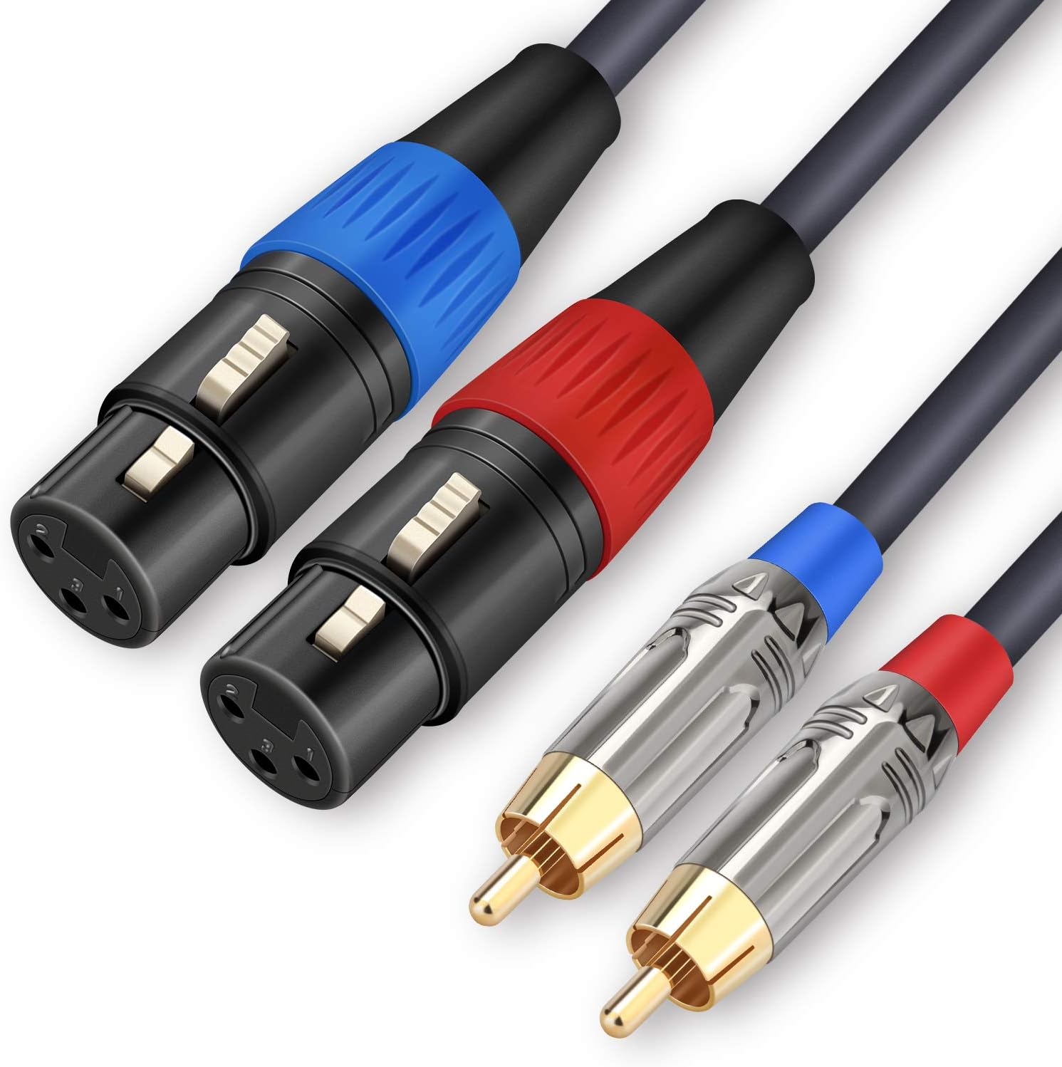 Amazon.com: Jolgoo XLR to RCA Cable - Dual Female to Dual Male, 3.3 Feet, HiFi Audio, OFC Wire, for Amplifier, Mixer, Microphone : Musical Instruments