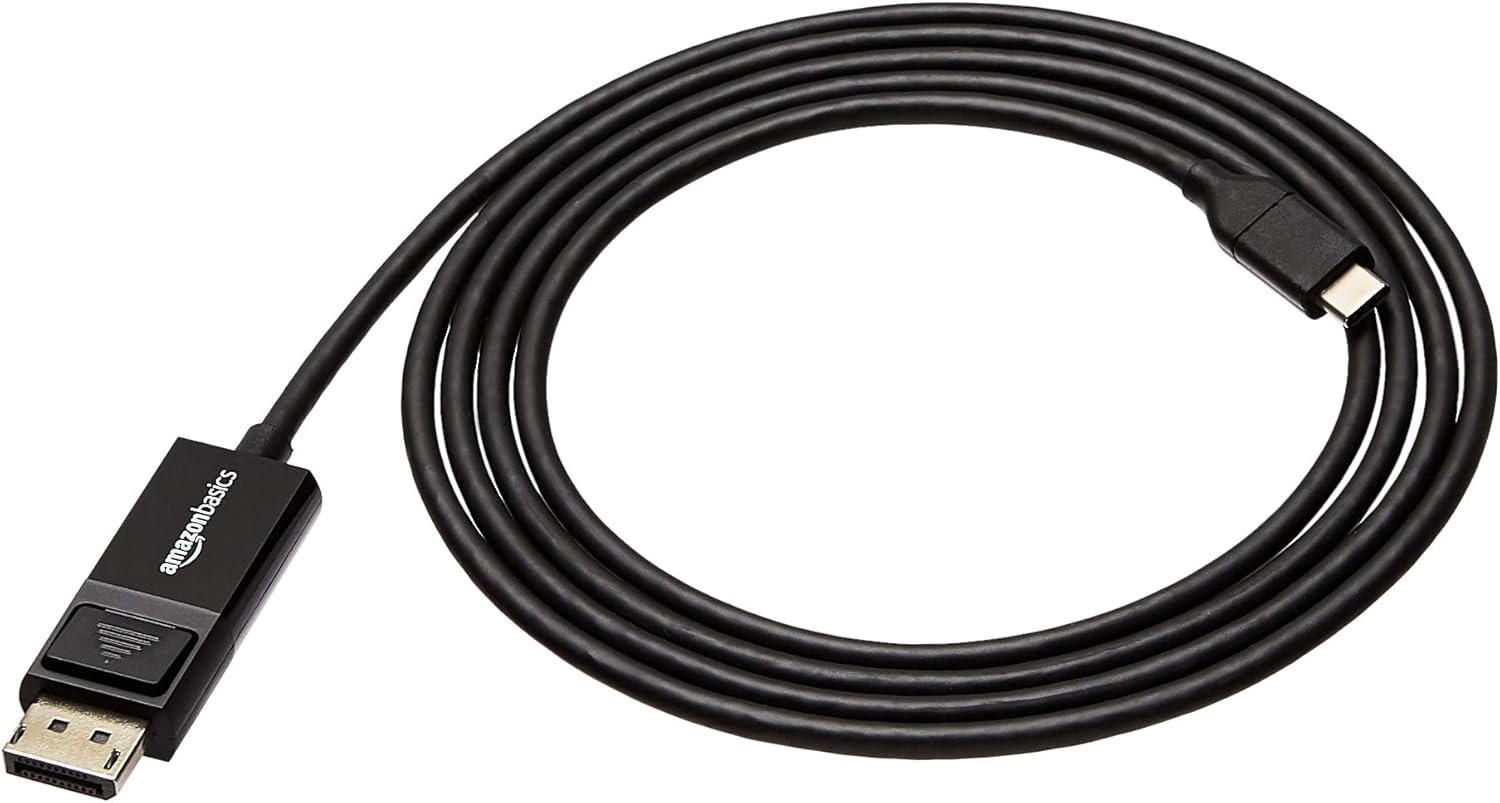 Amazon.com: Amazon Basics Bi-Directional USB-C to DisplayPort Cable, Thunderbolt 3/4 Compatible, 4K@60Hz, DP Alt Mode, Plug & Play, 6-foot, Black : Electronics