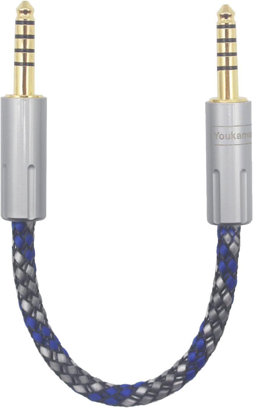 Amazon.com: Youkamoo 4.4mm Male to Male Balanced 5 Pole 8 Core Silver Plated Headphone Adapters Cable Silver Plated Aux Cable in Box 4.4mm to 4.4mm : Electronics