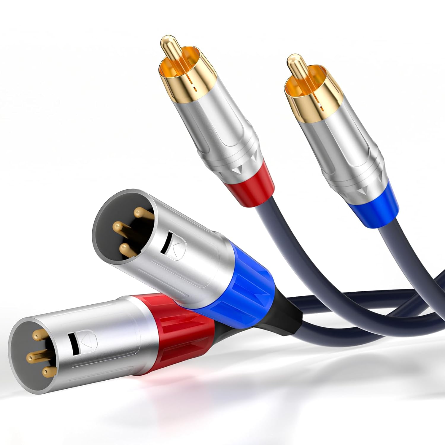Amazon.com: Tisino Dual RCA to XLR Cable, 2 RCA to 2 XLR Male HiFi Stereo Audio Connection Microphone Cable Wire Cord Path Cable - 3.3 Feet : Electronics