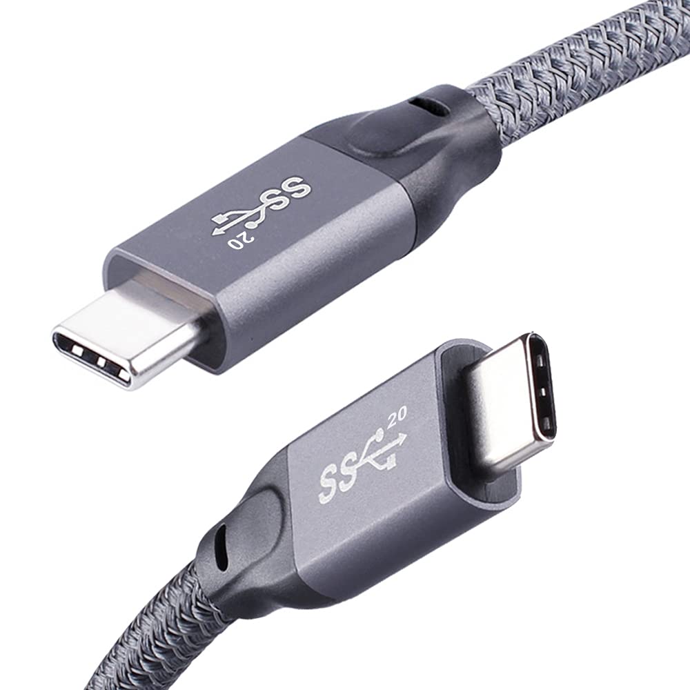Amazon.com: QCEs USB C to USB C 3.2 Gen 2 Cable, 6.6Ft USBC Monitor Cable 100W PD Charging, 20Gbps Data for USB4/Thunderbolt 3/4 Compatible with MacBook Pro/Air, iPad, Galaxy S23, Brio 4K Webcam : Electronics