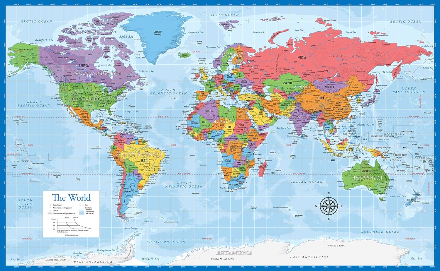 Amazon.com: World Map