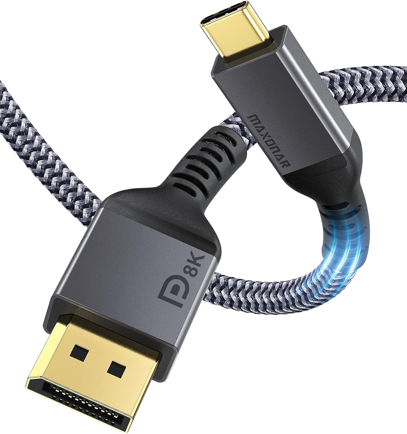 Amazon.com: Cabo Maxonar USB C para DisplayPort 8K@60Hz 4K@60Hz/144Hz/120Hz 5K@60Hz 2K@240Hz Thunderbolt 3 para DisplayPort Cabo HBR3 DP 1.4 Adaptador para MacBook Pro, Mac mini, Dell XPS 1M/3.3Ft Certificado VESA : Eletrônicos