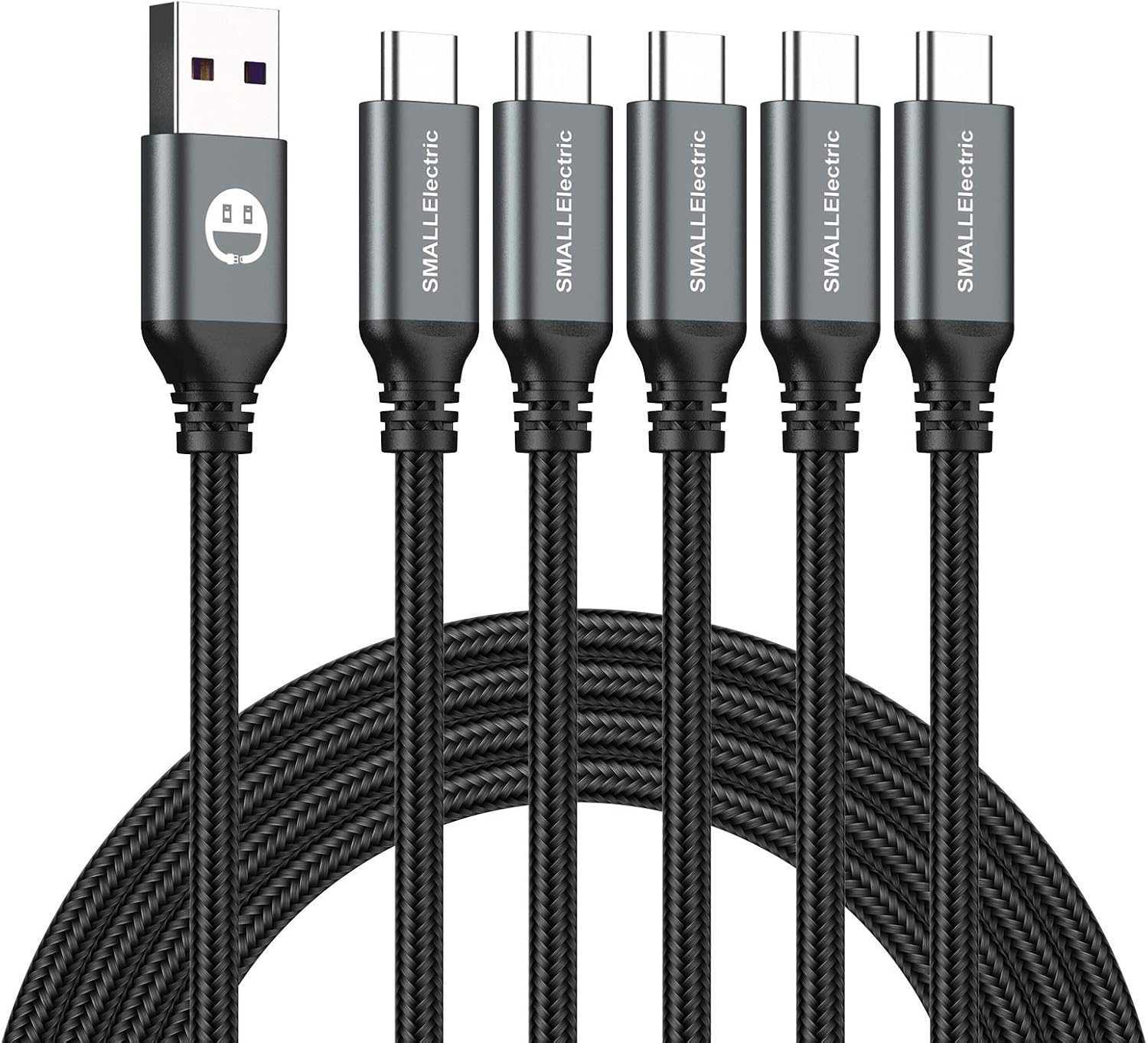 Amazon.com: 5Pack 10ft USB C Cable, Extra Long USB A to USB-C 10foot Type C Fast Charging Cable Compatible 17/17 Pro/16e/16/15 ProMax Samsung Galaxy S10 20 9 8 Plus a10e,Braided Charger Cord for Note,LG.(Grey) : Electronics