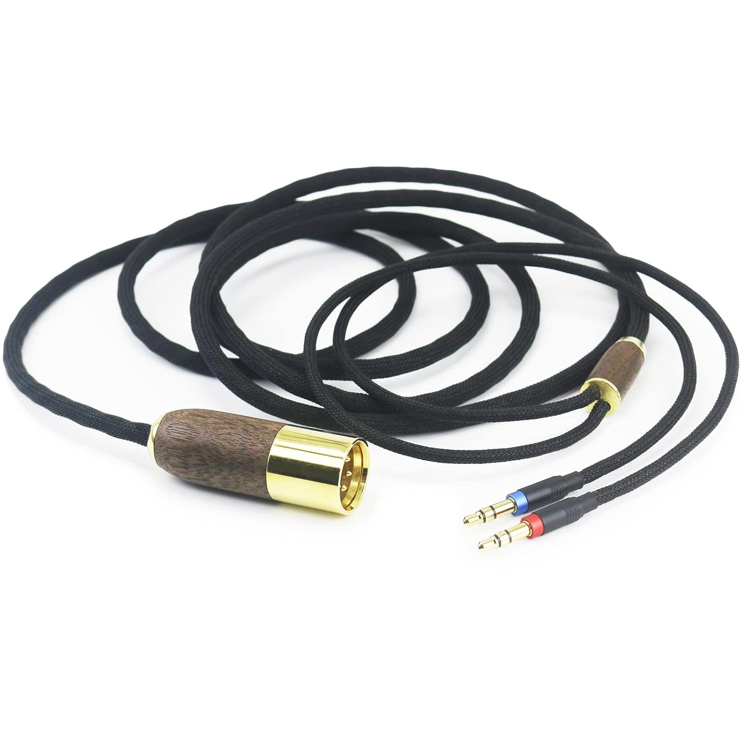 Amazon.com: NewFantasia 6.7ft 4-pin XLR Balanced Cable 7N OCC Copper Silver Plated Cord Walnut Wood Shell Compatible with Hifiman Sundara, Ananda, Arya, HE400SE, Edition XS, HE4XX Headphones Dual 3.5mm end : Electronics