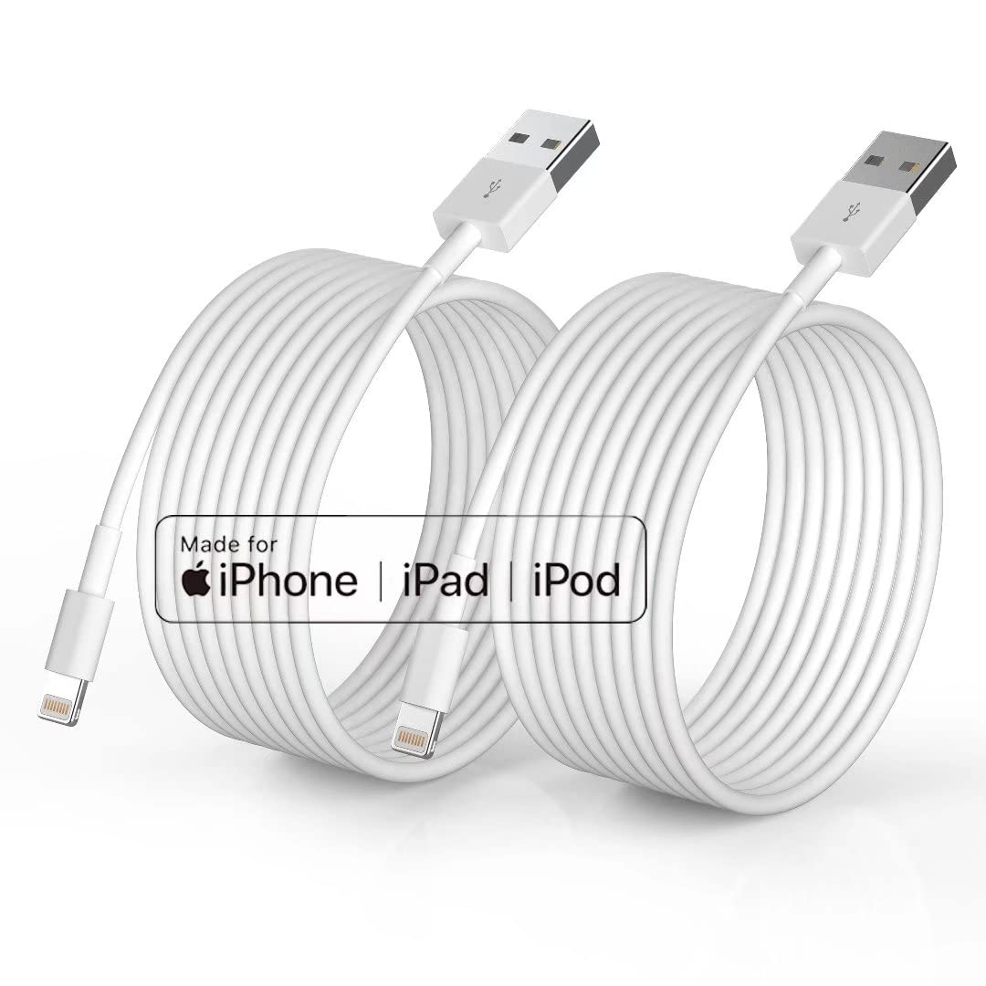 Amazon.com: iPhone Charger [Apple MFi Certified], 2Pack 6ft Fast Lightning Cable for Long Cord, Apple Charging Cord for iPhone 12/11 Pro/11/XS MAX/XR/8/7/6s/6/5S/SE iPad/Air Original : Electronics
