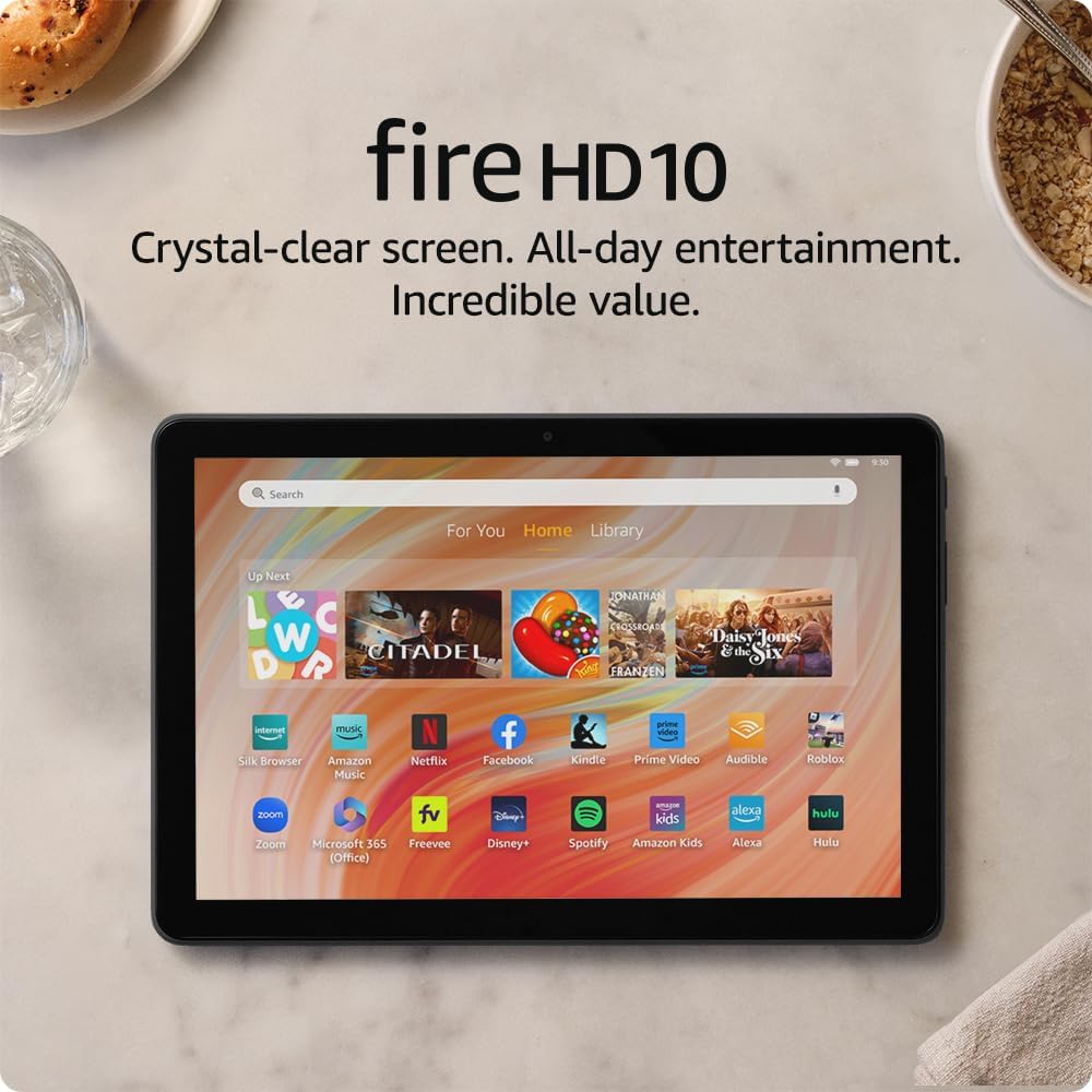 Amazon.com: Amazon Fire HD 10 tablet, built for relaxation, 10.1" vibrant Full HD screen, octa-core processor, 4 GB RAM, 32 GB, Black : Electronics