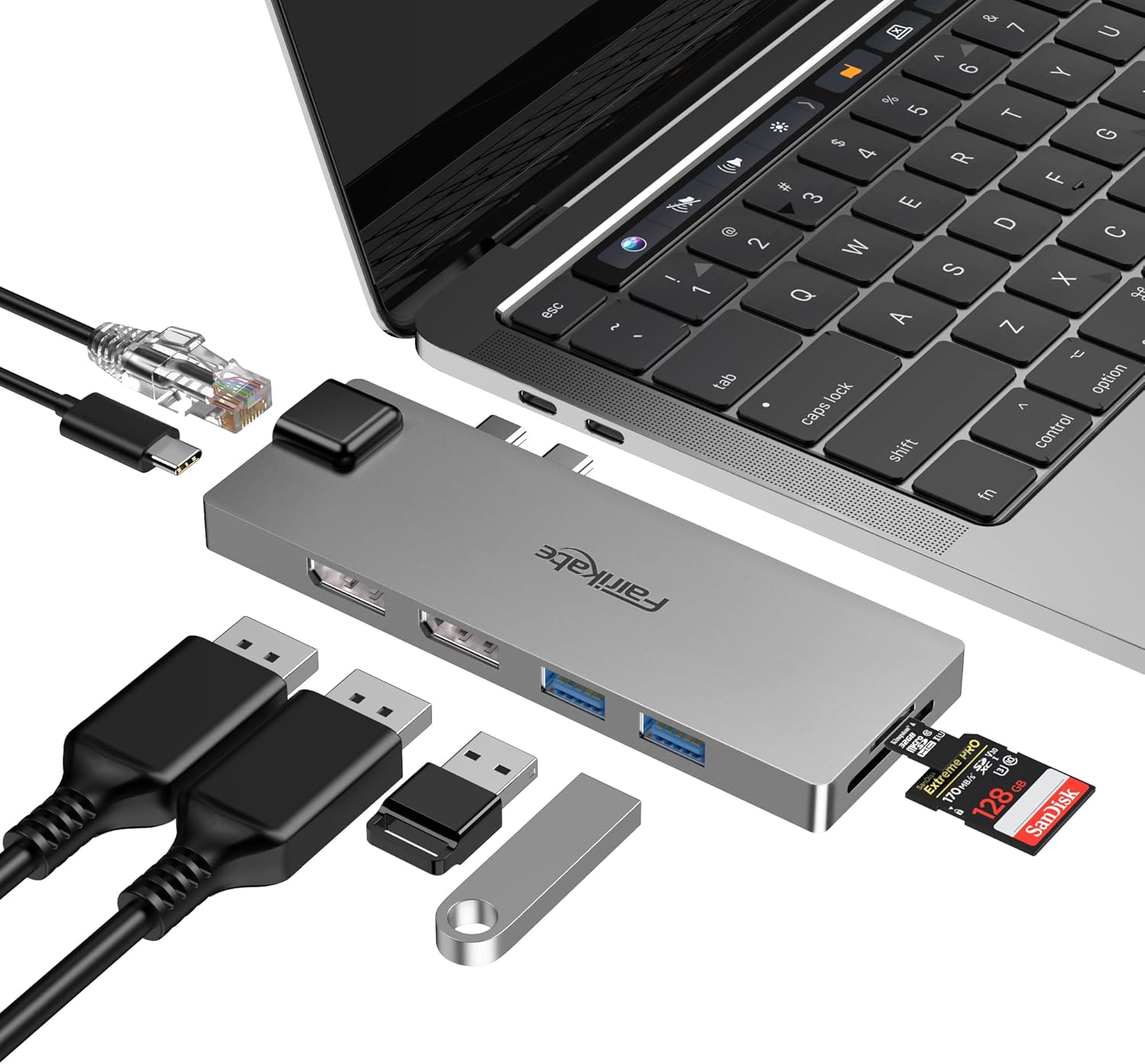 Amazon.com: USB C to Dual DisplayPort Docking Station 4K@60Hz, 8 in 1 Type C to Displayport Dual Monitor Multiport Adapter, USBC Hub with 2 DP, Ethernet, SD/TF Card, 100W PD Port, Dual USB 3.0 : Electronics