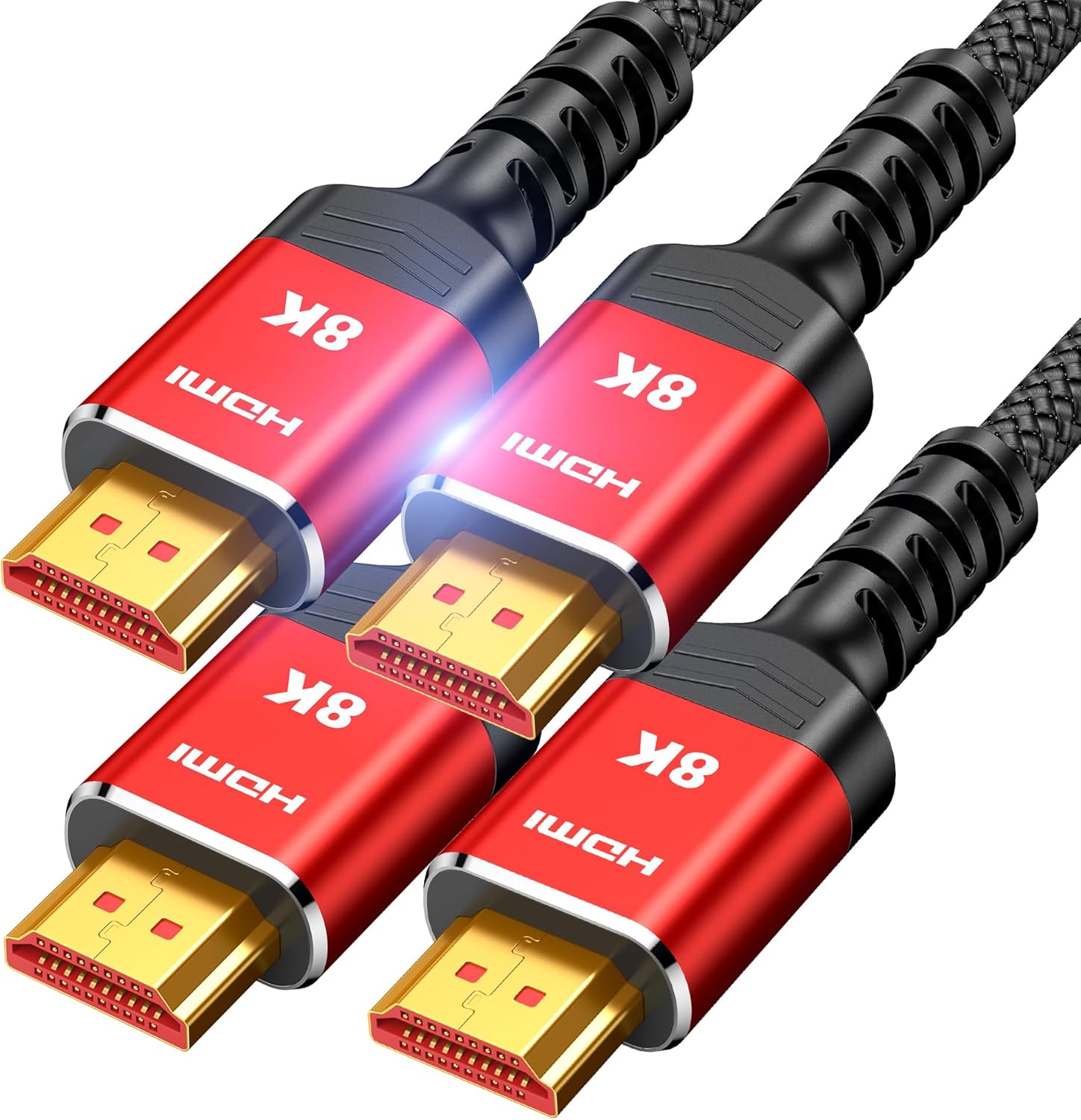 Amazon.com: Highwings HDMI Cables 10FT/3M 2-Pack, (HDMI 2.1) 10K 8K@60Hz 4K@120Hz 48Gbps HDMI Cord, Ultra High Speed Picture Quality Performance Cable, Braided, HDCP 2.2&2.3, eARC, Ease of Installation : Electronics