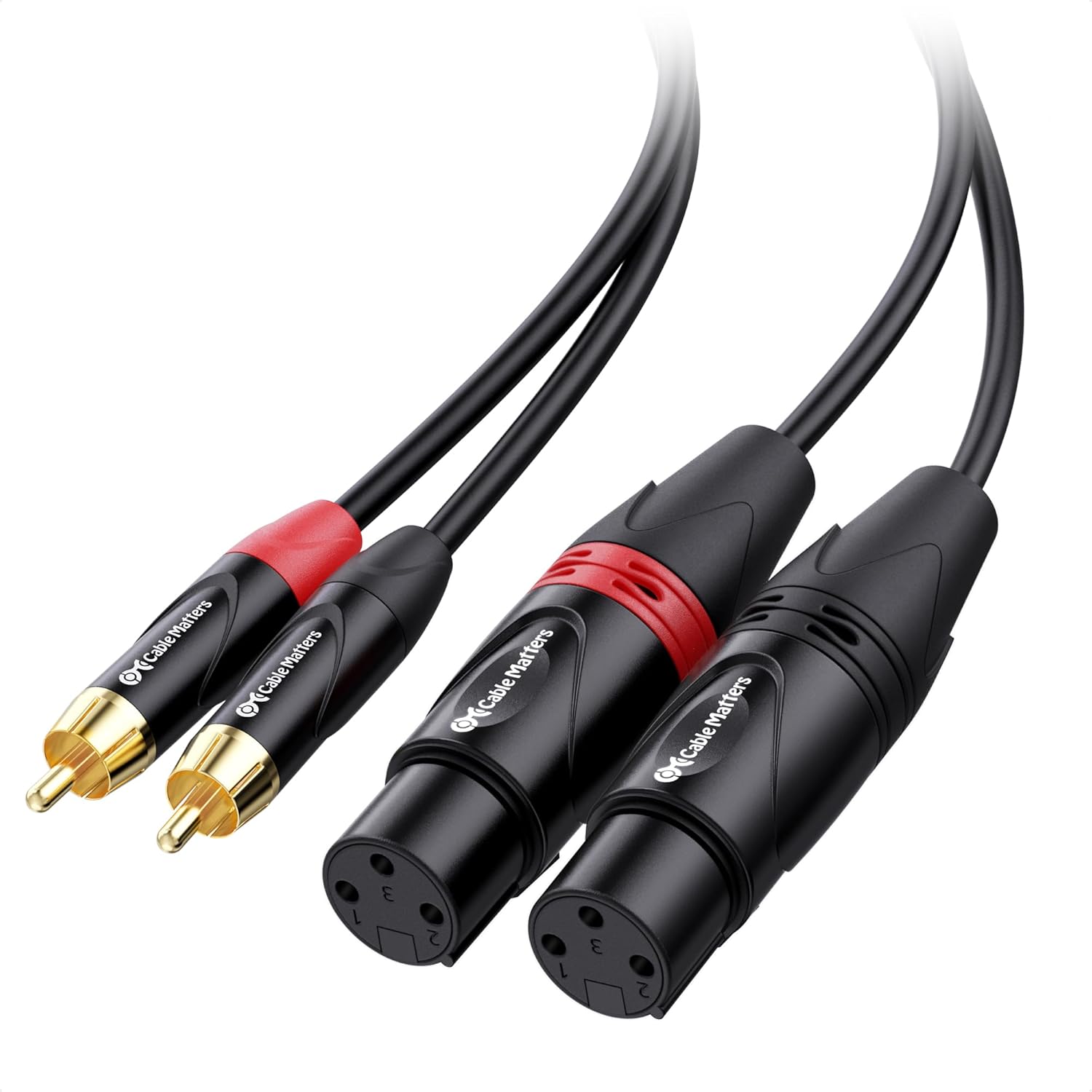 Amazon.com: Cable Matters Dual XLR to RCA Cable - 6ft, Dual Female XLR to RCA Cable : Electronics