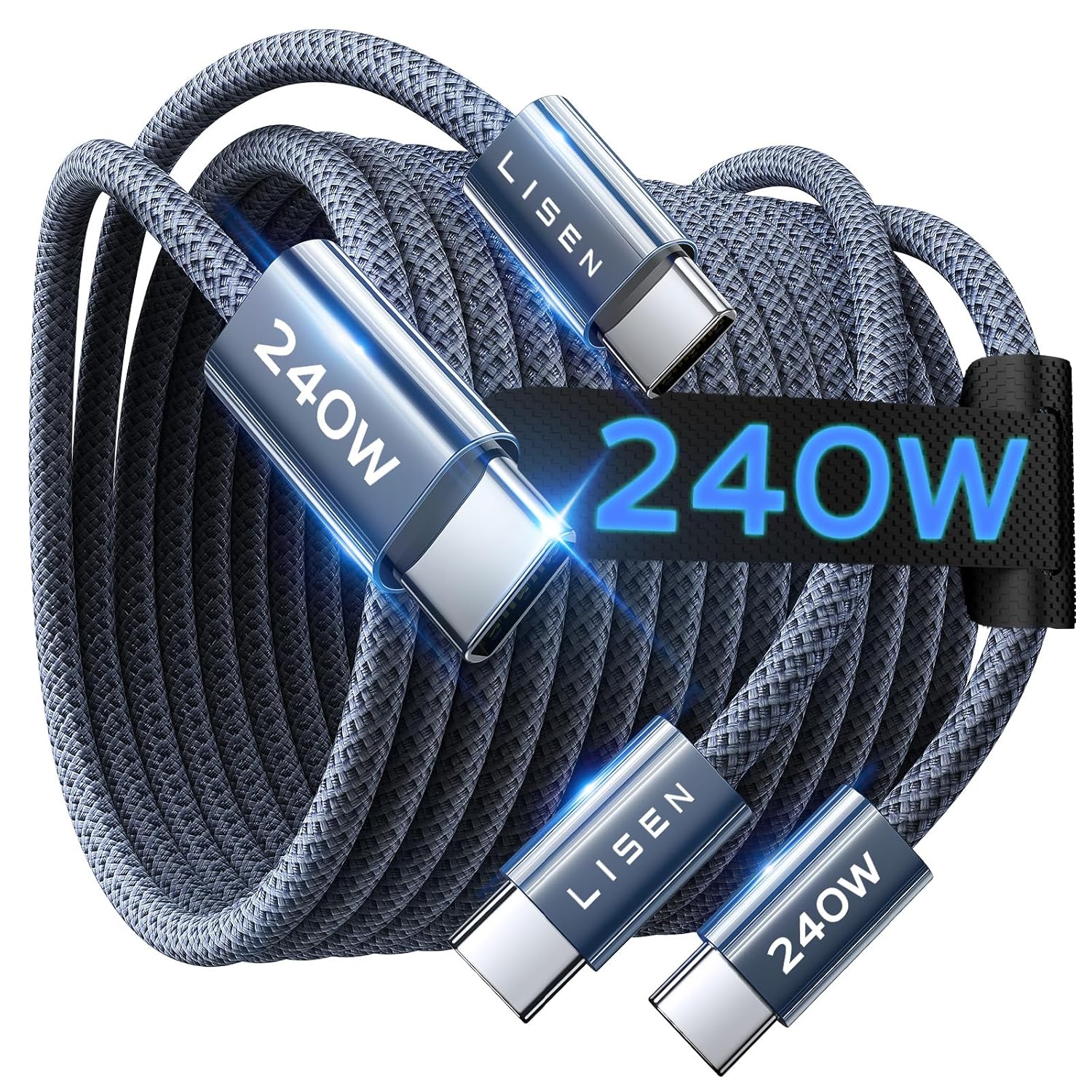 Amazon.com: LISEN USB C to USB C Cable, 240W C to C Cable Fast Charging [6.6FT, 2 Pack] Type C Charger Fast Charging USBC to USBC Cable for iPhone 17 16 15 Pro Max iPad MacBook Neo Air Pro Samsung S26 S25 Ultra : Electronics