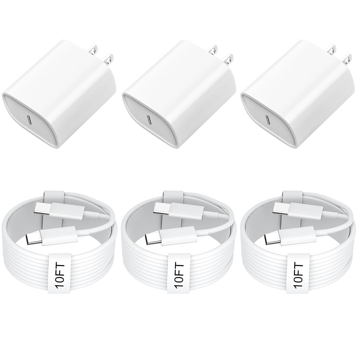 Amazon.com: iPhone 16 15 Pro Max Charger Fast Charging,20W USB C iPhone 16 15 Charger Block with 10ft Long Type C Charging Cable Cord for iPhone 16/16 Pro/16 Pro Max/16 Plus 15/15 Pro Max/Pro, Galaxy S24 (3 Pack) : Cell Phones & Accessories