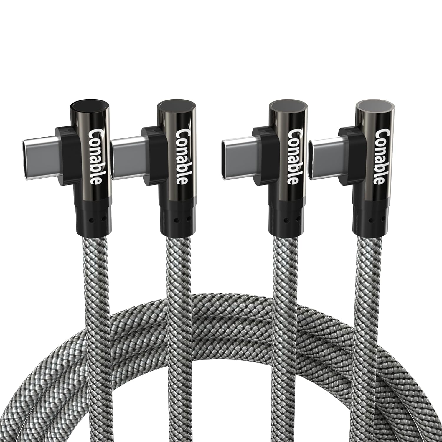 Amazon.com: 2 Pack 100W USB C to USB C Cable 1FT, Double 90° Angle, 90 Degree 5A Super Fast Charging Type-C Braided Cord, for iPhone 17 /16 / 15 Series, Galaxy S25/S24, MacBook Pro/iPad Pro/Mini/Air and More : Electronics