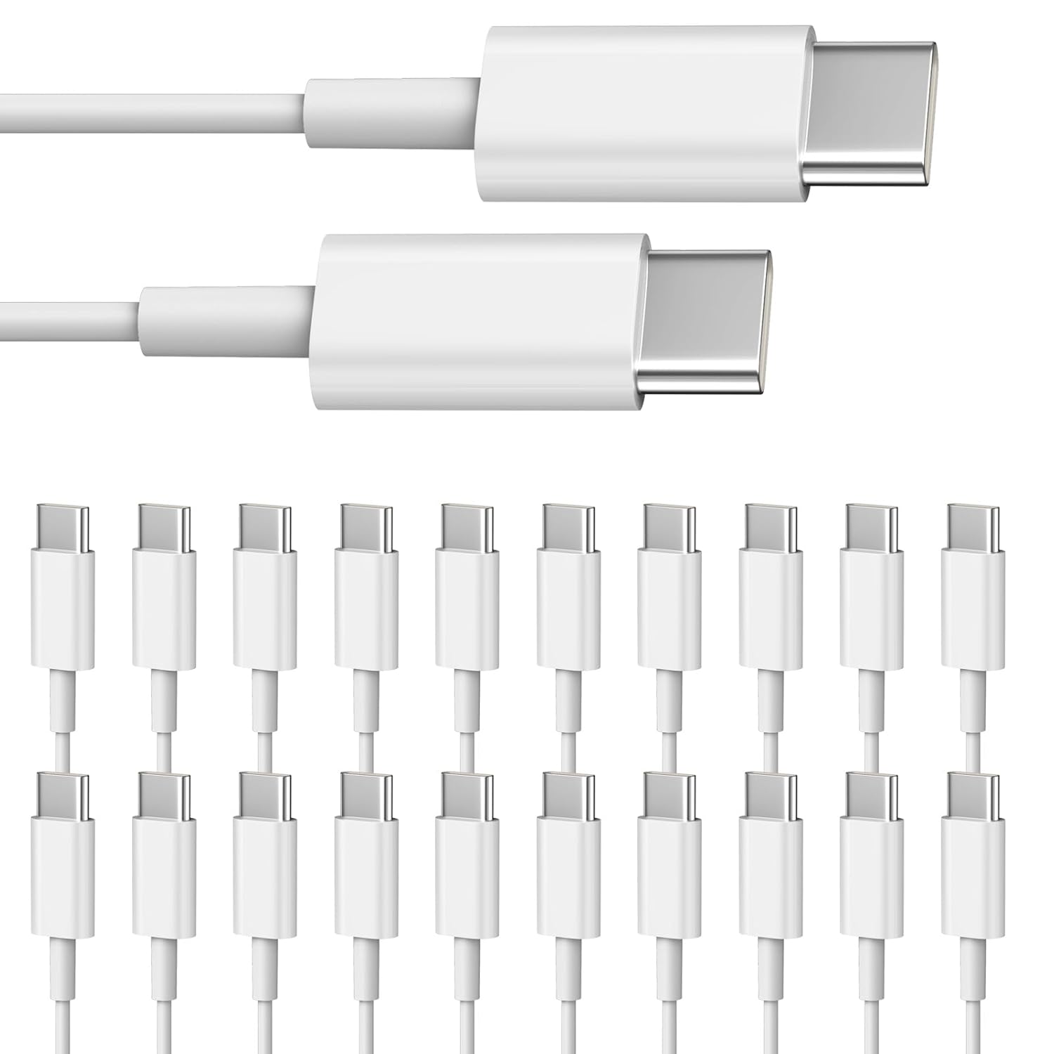 Amazon.com: Smays USB C to USB C Cable 20-Pack Bulk, 3ft Type C Charging and Data Cord Multipack White : Electronics