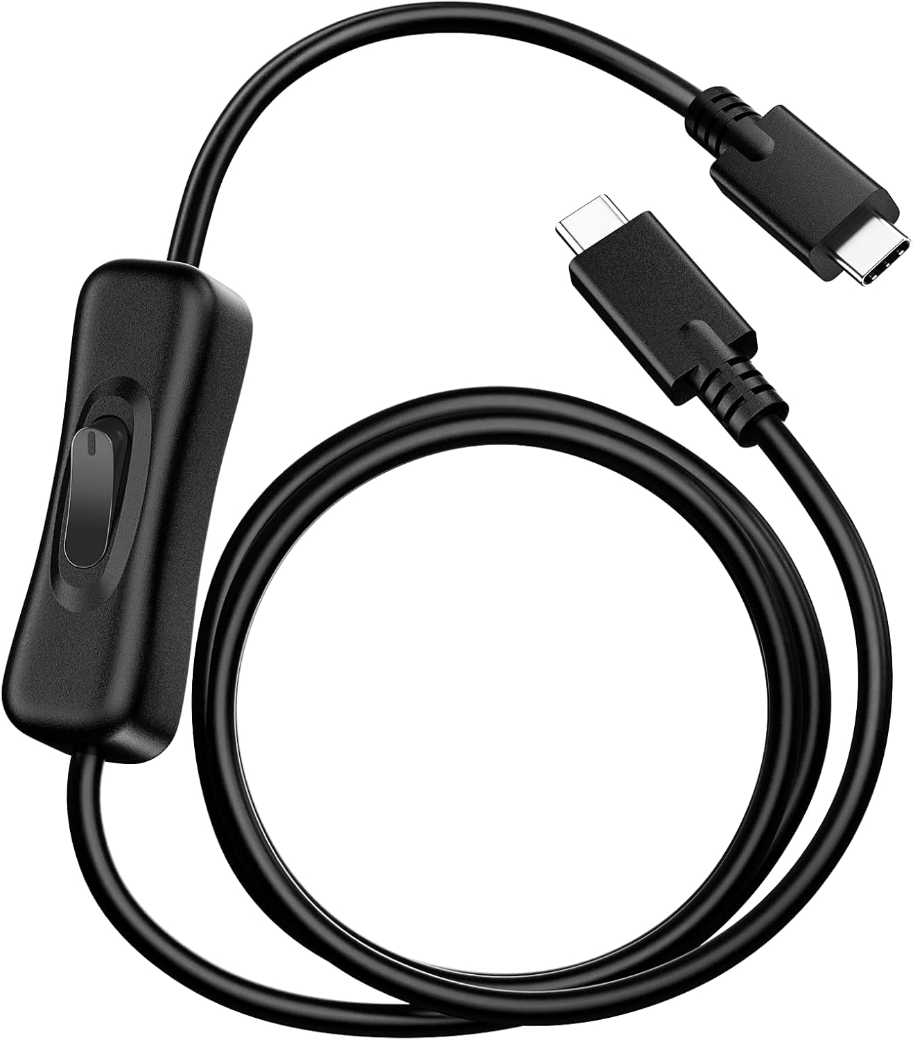 Amazon.com: RIITOP USB Type-C On Off Switch Cable [3.3ft], USB 3.1 C to C Cable with Switch Support Video/Data and 20V/3A PD Fast Charging [10Gbps] : Electronics