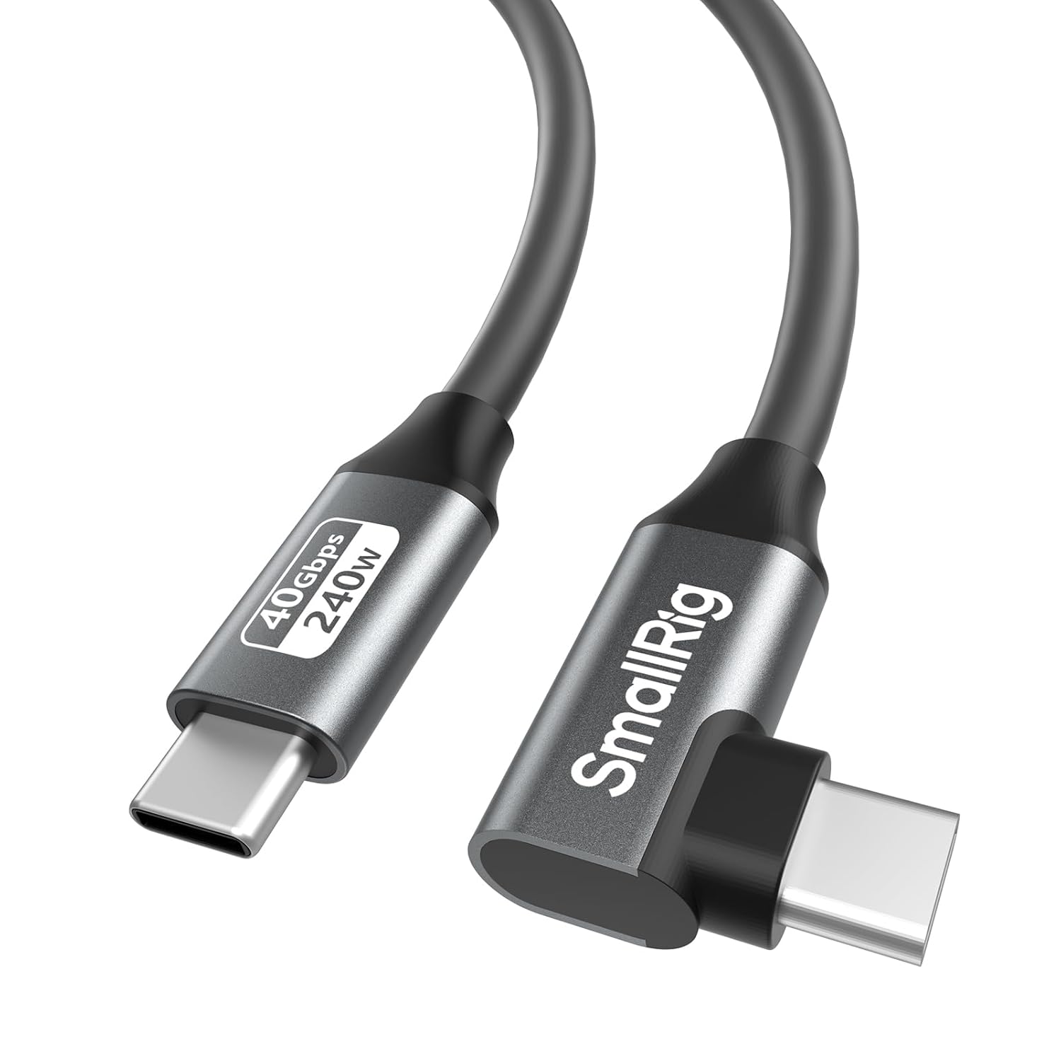 Amazon.com: SMALLRIG USB4 40Gbps USB-C Cable, 240W Fast Charging & 8K@60Hz Video & 40Gbps Data Transfer, 35cm/13.8in Straight to Angled Connectors with Cable Tie, for MacBook for iPad Pro for iPhone - 5075 : Electronics