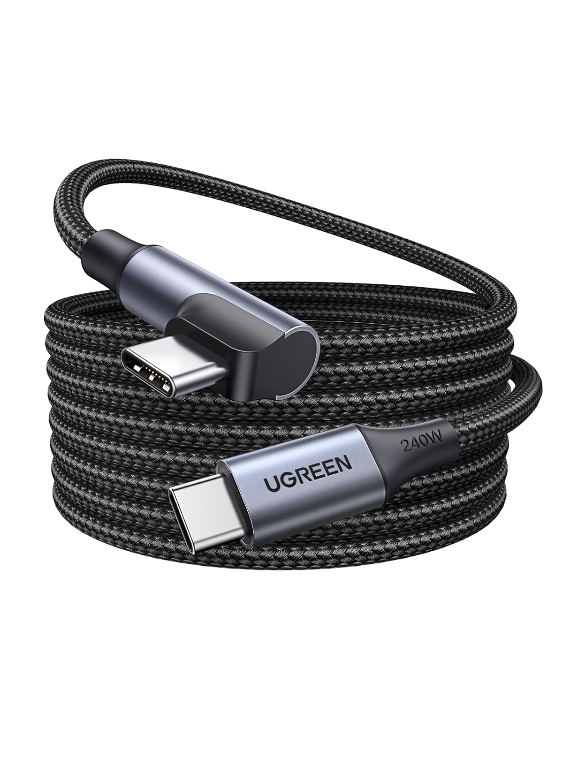 Amazon.com: UGREEN 240W USB C to USB C Cable, 90-Degree Right Angle, PD 3.1 Fast Charging Braided Cord, with E-Marker Chip for MacBook Pro/Air, iPhone 17/16/15, iPad, Galaxy S26/S25, Steam Deck, 3.3FT : Electronics