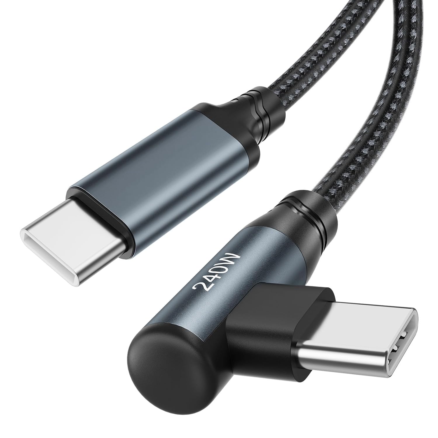 Amazon.com: 90° USB C Cable 240W, 10FT 5A Type C Fast Charging Cable, Braided Type C Cord for iPhone 16 15 Pro Max, MacBook Pro/Air, iPad Pro/Air/Mini, Galaxy S24/S24 Ultra/S23/S22, Pixel 9 : Electronics