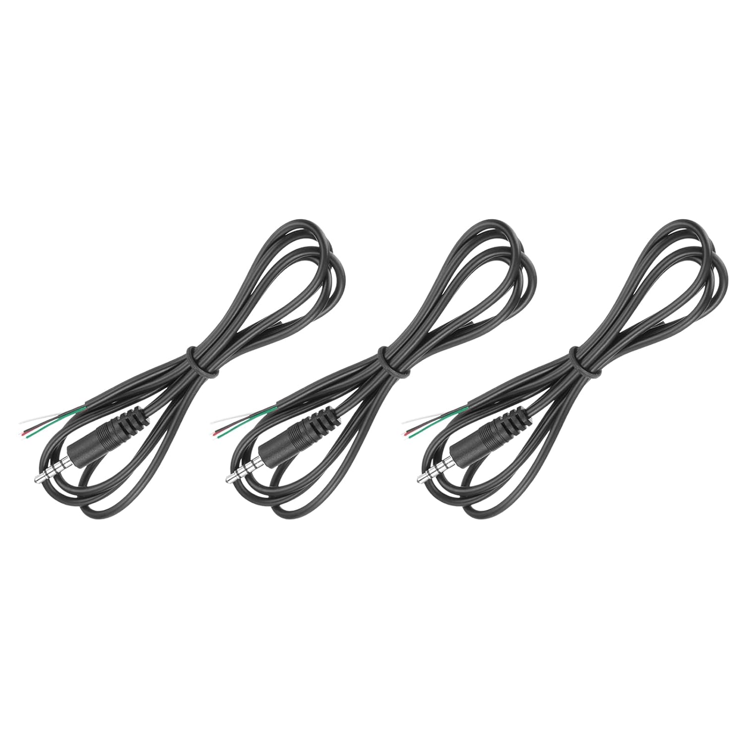 Amazon.com: Generic 3pcs 3.5mm Male Jack to Bare Wire Open End Replacement TRS 4 Pole Stereo 1/8" Audio Cable Plug Jack for Earphone Headphone Cable Repair, 1m : Electronics