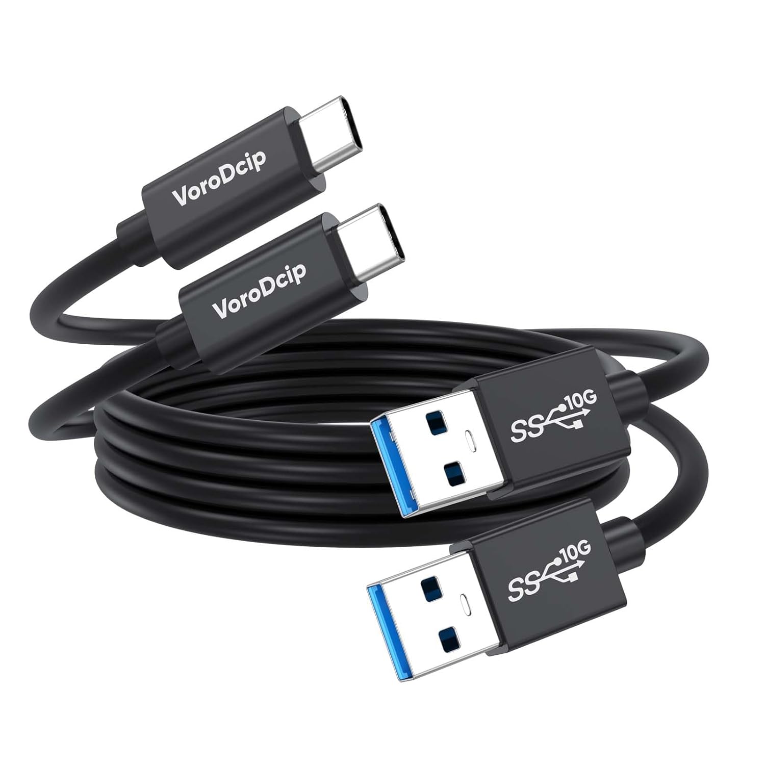 Amazon.com: USB to USB C Data Cable 3ft 2 Pack, 10Gbps USB 3.2 Gen 2 Data Transfer Cord,Type A to USB-C Short 3A Fast Charging Cables for Protable SSD, Android Auto, iPhone 17/16/15, Galaxy S25/24, iPad Air/Pro : Electronics